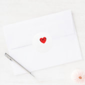 I Love Nerds Gles Funny Heart Valentines Gift Men  Ronde Sticker (Envelop)