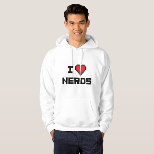 I Love Nerds Hoodie (Voorkant volledig)