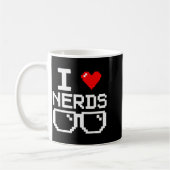 I Love Nerds I Heart Nerds For Science Book Knowle Koffiemok (Links)