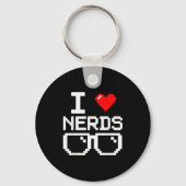 I Love Nerds I Heart Nerds For Science Book Knowle Sleutelhanger (Voorkant)
