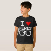 I Love Nerds I Heart Nerds For Science Book Knowle T-shirt (Voorkant volledig)