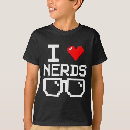 I Love Nerds I Heart Nerds For Science Book Knowle T-shirt (Voorkant)