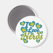 I Love Nerds Magneet (Voorkant / Achterkant)