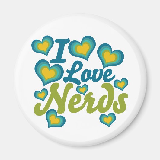 I Love Nerds Magneet (Voorkant)