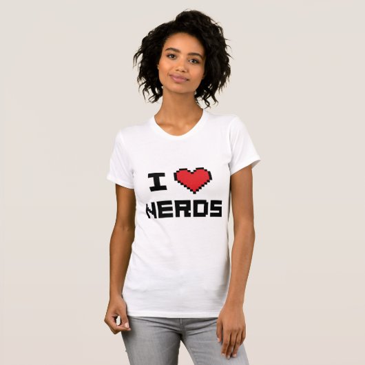 I Love Nerds T-shirt (Voorkant volledig)