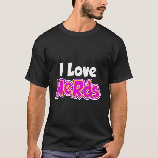 I Love Nerds T-shirt (Voorkant)