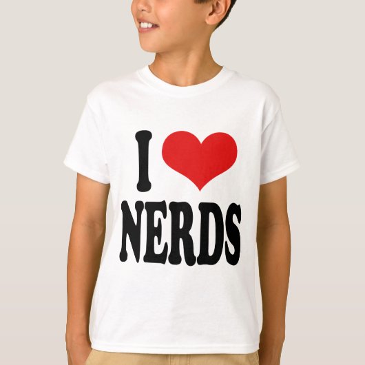 I Love Nerds T-shirt (Voorkant)