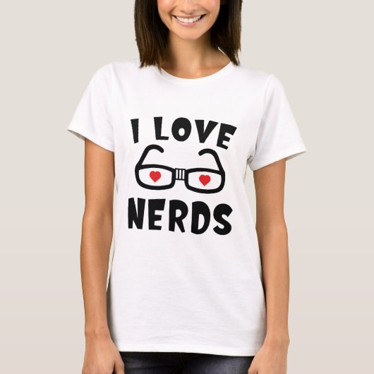 I Love Nerds T-shirt (Voorkant)