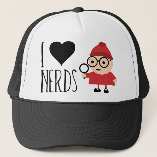 I Love Nerds Trucker Pet (Voorkant)