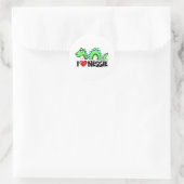 I Love Nessie Ronde Sticker (Tas)