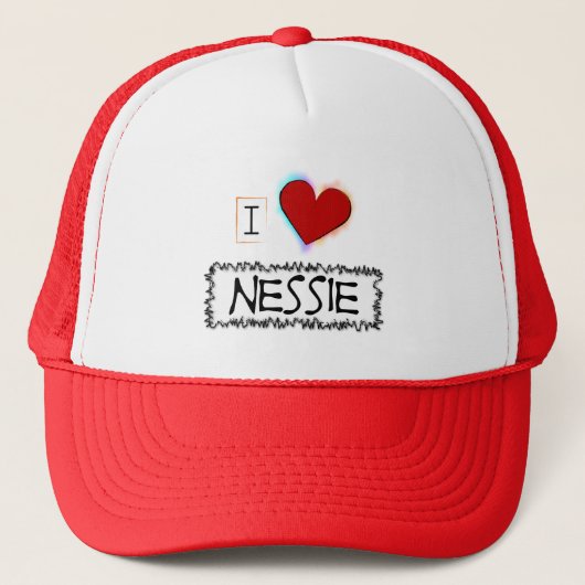 I Love Nessie Trucker Pet (Voorkant)