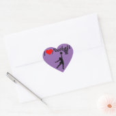 I Love Netball Afbeelding Hart Sticker (Envelop)