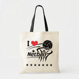 I Love Netball Canvas tas