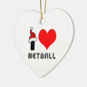 I Love Netball Design Keramisch Ornament (Links)