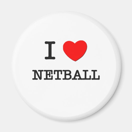 I Love Netball Magneet (Voorkant)