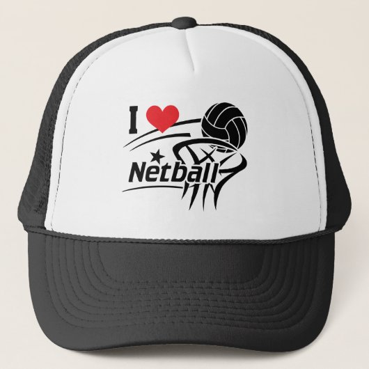 I Love Netball, Netball Trucker Pet (Voorkant)