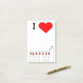 I Love Netball Positions Stick Figures Post-it® Notes (Op bureau)