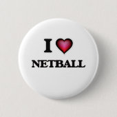 I Love Netball Ronde Button 5,7 Cm (Voorkant)