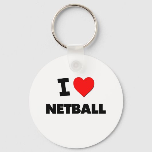 I Love Netball Sleutelhanger (Voorkant)