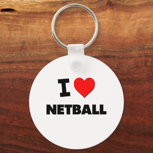 I Love Netball Sleutelhanger (Voorkant)