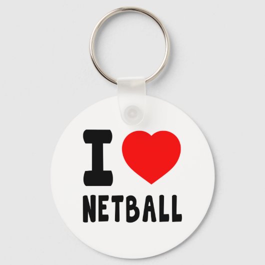 I Love Netball Sleutelhanger (Voorkant)
