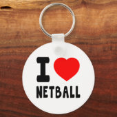 I Love Netball Sleutelhanger (Voorkant)