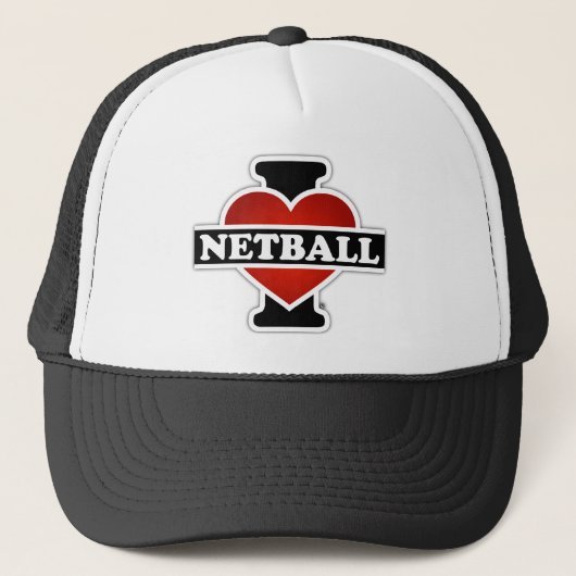 I Love Netball Trucker Pet (Voorkant)