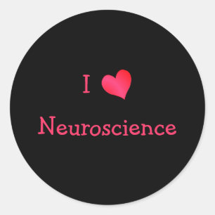 I Love Neuroscience Ronde Sticker