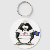 I Love New Hampshire Penguin Sleutelhanger (Voorkant)