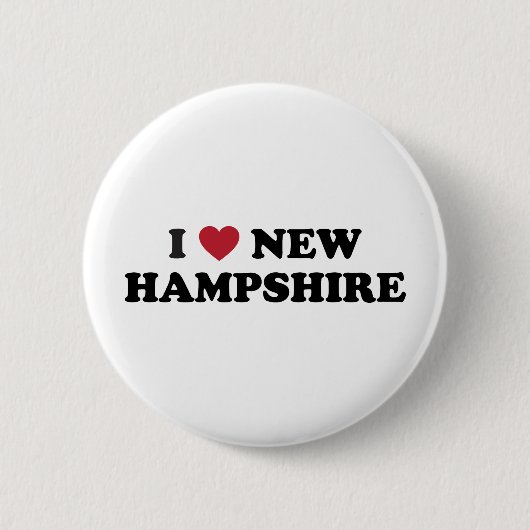 I Love New Hampshire Ronde Button 5,7 Cm (Voorkant)
