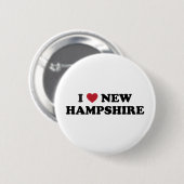 I Love New Hampshire Ronde Button 5,7 Cm (Voorkant /achterkant)