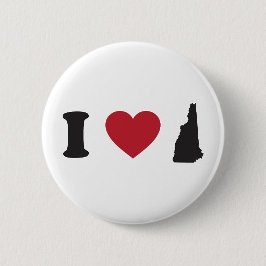 I Love New Hampshire Ronde Button 5,7 Cm (Voorkant)