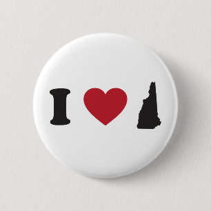 I Love New Hampshire Ronde Button 5,7 Cm