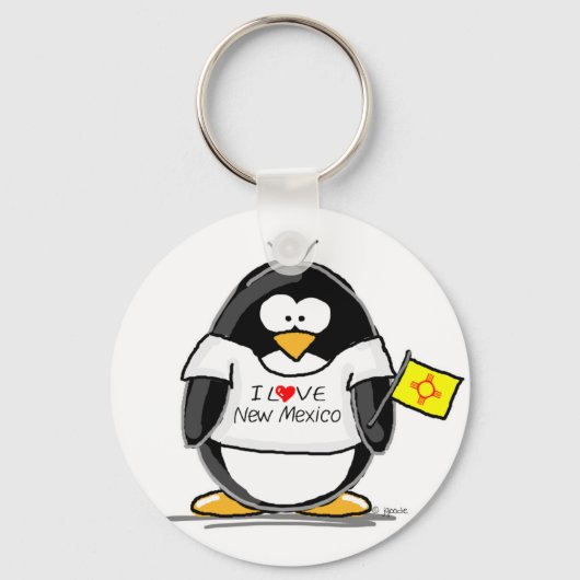 I Love New Mexico Penguin Sleutelhanger (Voorkant)