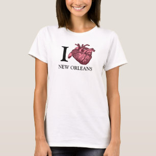 I Love New Orleans anatomisch correct hart t-shirt