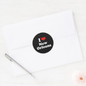 I Love New Orleans Tshirt Wit Tshirt Ronde Sticker (Envelop)