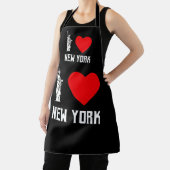 I Love New York Heart T‑Shirt Design Schort (Insitu)