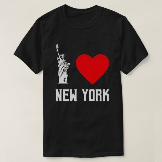 I Love New York Heart T‑Shirt Design T-shirt (Design voorkant)