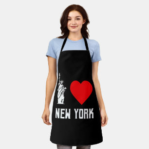 I Love New York Heart T‑Shirt Ontwerp Schort