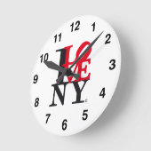 I Love New York NY O'clock L. Edition Ronde Klok (Hoek)