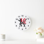 I Love New York NY O'clock L. Edition Ronde Klok (Huis)