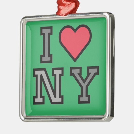 I Love New York - Ornament Groen Rood & Grijs (Links)