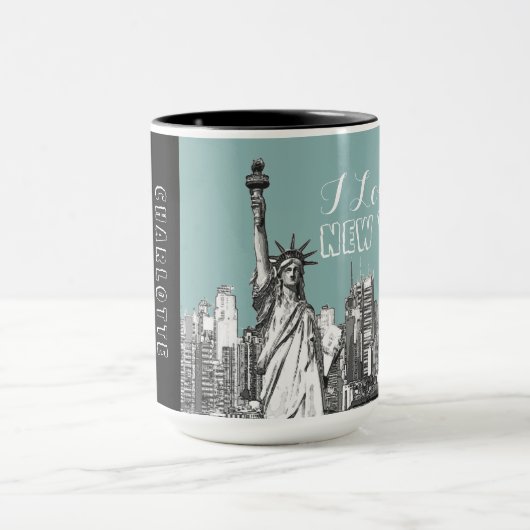 I Love New York Personalized Mok (Midden)