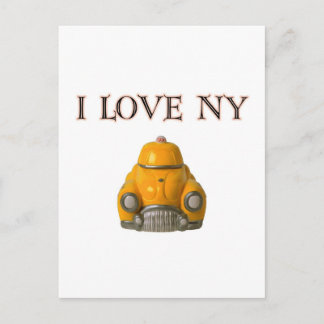 I Love New York Yellow Checkered Taxi Cab Briefkaart