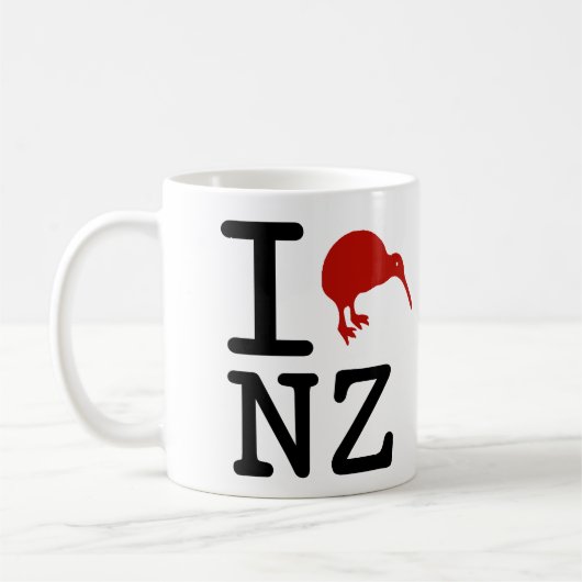 I Love New Zealand Coffee Mok (Links)