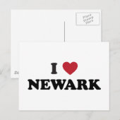 I Love Newark New Jersey Briefkaart (Voorkant / Achterkant)