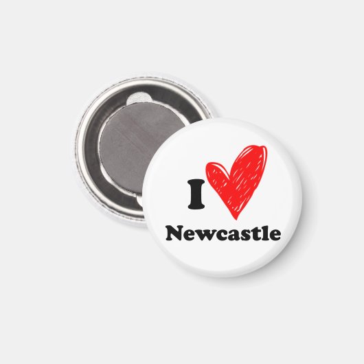 I Love Newcastle Magneet (Voorkant / Achterkant)