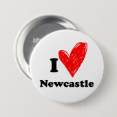 I Love Newcastle Ronde Button 7,6 Cm (Voorkant /achterkant)