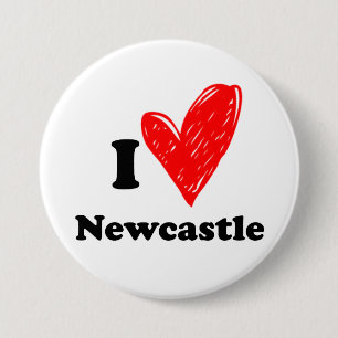 I Love Newcastle Ronde Button 7,6 Cm