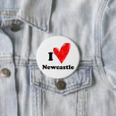 I Love Newcastle Ronde Button 7,6 Cm (In situ)